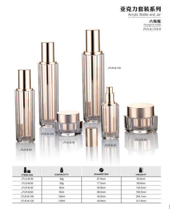 JT六边型亚克力护肤套装